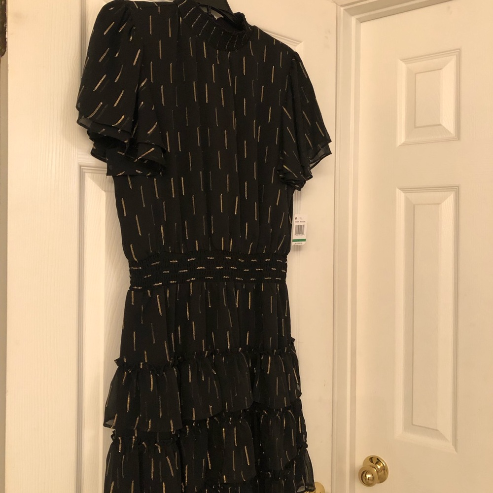 MSK Black/Gold Dress, Large